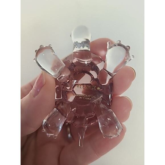 Lenox Crystal Mini Turtle Figurines Set of 3 - Purple Orange Green - Picture 10 of 11